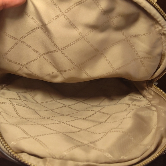 Michael Kors Cream Dome Backpack with Textured Finish - Picture 5 of 7